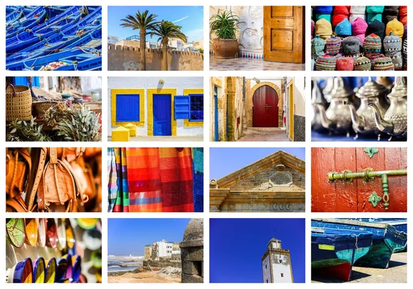 Composition of objects or typical places of Morocco — Stock Photo, Image