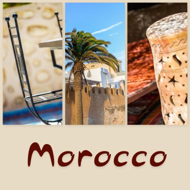 Nesneleri veya tipik Fas yerlerin bileşimi