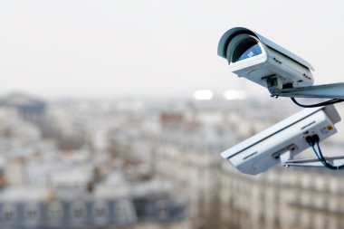 security camera on a city clipart