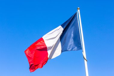 Paris, Fransa - 10 Mayıs - Fransız bayrağı özgürlük sembolü 10 Mayıs 2015 yılında Paris, Fransa.
