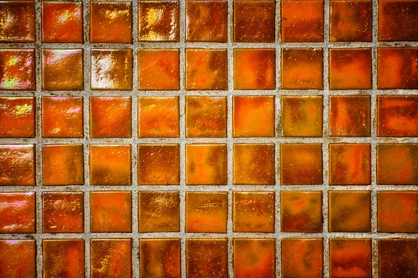 Piastrelle Mosaico Ceramica Arancione Mosaico Come Sfondo Decorativo — Foto Stock