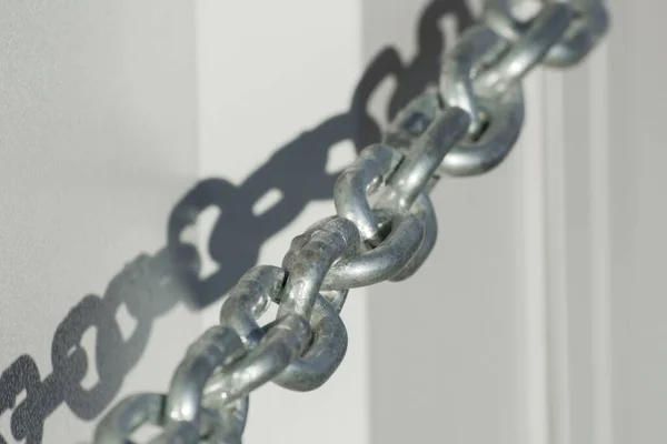 White Background New Iron Chain — Stock Photo, Image