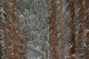 Kış mozaik geometrik şekiller. Görselleştirme ve üç boyutlu soyutlama kalıbı. Reklamcılık ve afişler için güzel bir arkaplan.