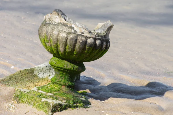 Oude Antieke Vaas Aan Kust Archeologische Vindplaatsen Die Moeten Worden — Stockfoto