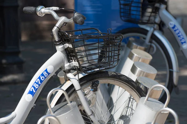 Snabb Cykeldelning Storstaden Ekologisk Transport Metropolen — Stockfoto