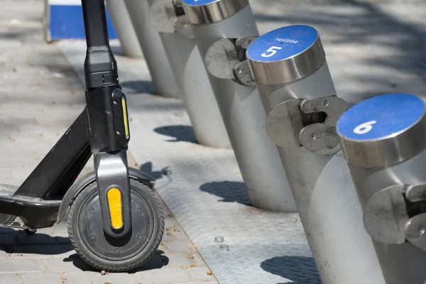 Cykeldelning Gamla Cykel Parkering Staden — Stockfoto