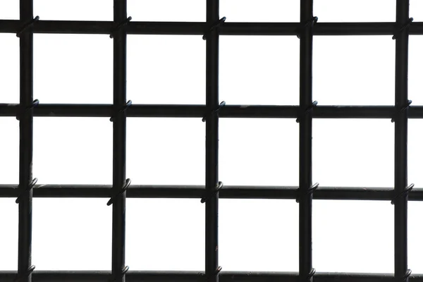 Язниці Вікна Ізольовані Білому Тлі Вибірковий Фокус — стокове фото