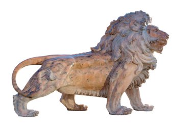 Aslan silueti. Beyaz arkaplanda izole et.