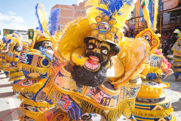 ORURO, BOLÍVIA - FEV 05 - 06: Desconhece pessoas com tradição — Fotografia de Stock