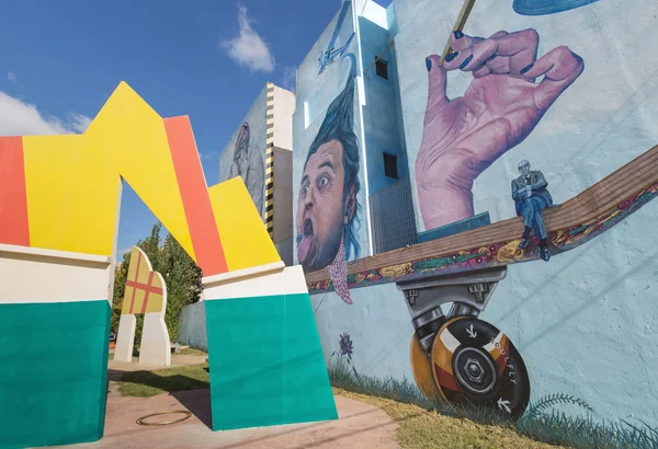 BUENOS AIRES, ARGENTINA - MAY 3: Colorful street art in Palermo — Stock Photo, Image