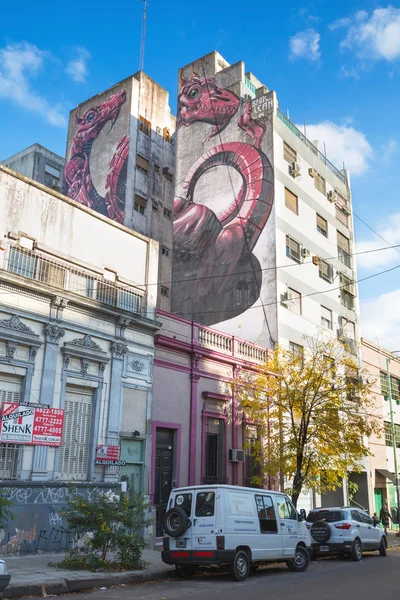 Buenos Aires, Arjantin - 3 Mayıs: Renkli sokak sanatı, Palermo — Stok fotoğraf