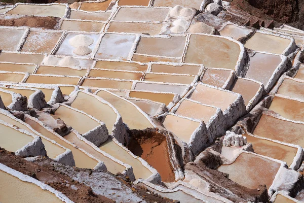 Vista de Salt ponds, Maras, Cuzco, Peru — Fotografia de Stock