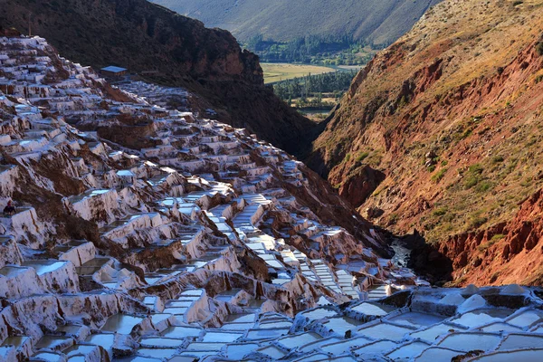 Visa salt dammar, maras, cuzco, peru — Stockfoto