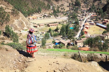 huilloc, kutsal vadi, peru - 10 Eylül: tanımlanamayan kişi