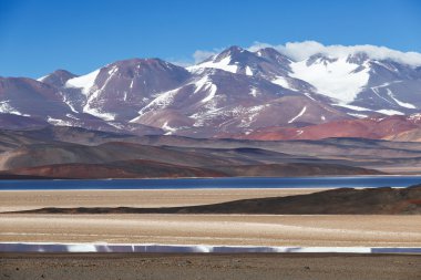 Siyah lagoon (Laguna Negra), volkan Pissis, Catamarca, Argentin