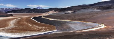Siyah lagoon (Laguna Negra), volkan Pissis, Catamarca, Argentin