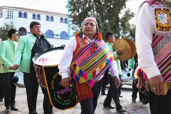 Okända peruanska folket på en karneval i Cusco, Peru — Stockfoto