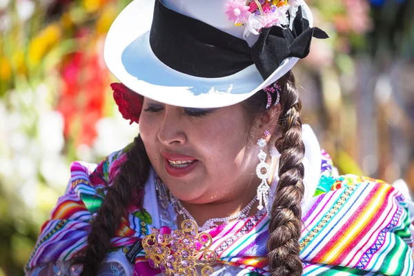 Unknown peruvian people on a carnival in Cuzco, Peru — Stock Photo, Image