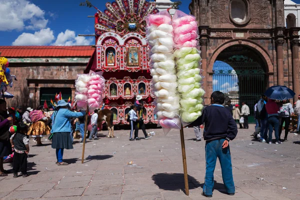 Nieznanych osób Peru na karnawał w Cuzco, Peru — Zdjęcie stockowe