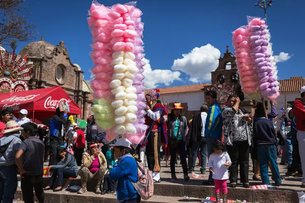 Ismeretlen perui ember egy karnevál, Cuzco, Peru — Stock Fotó