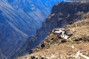 The canyon Colca is the deepest in the world clipart