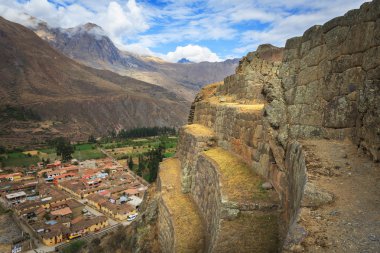 Ollantaytambo, sacred Valley eski Inca Kalesi ve