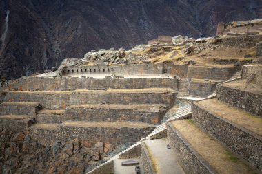 Ollantaytambo, sacred Valley eski Inca Kalesi ve