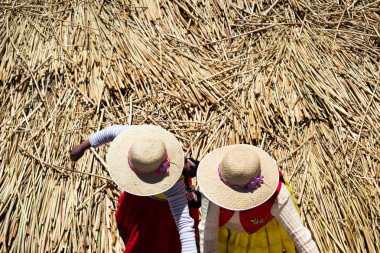 Ialand Uros, Lago Titicaca,: Puno, Peru