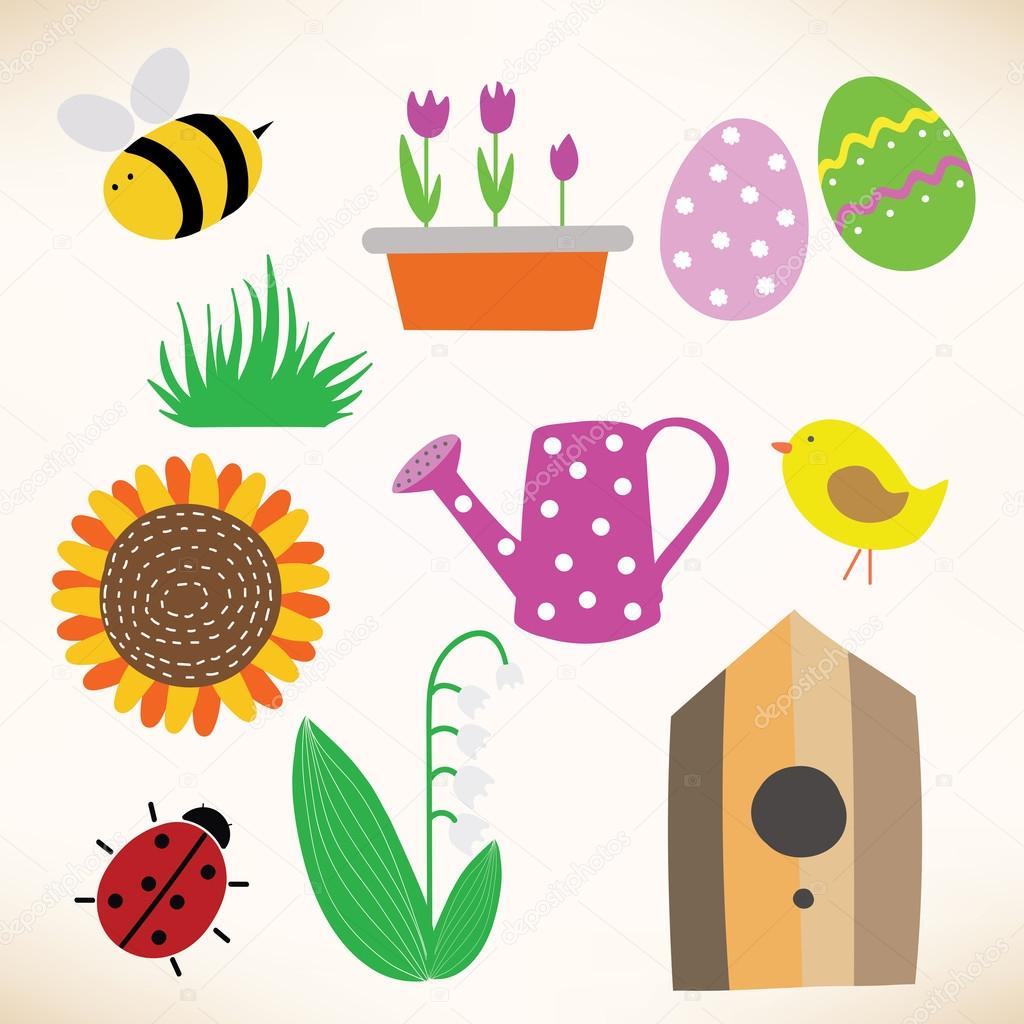 Vector symbols of spring Stock Vector by ©sunsinger 58159231
