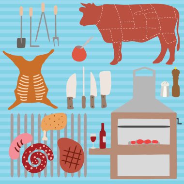 Arjantin asado vektör sembolleri