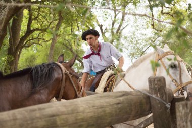 San Antonio De Areco, Buenos Aires, Arjantin - Kasım 29: Gauchos 