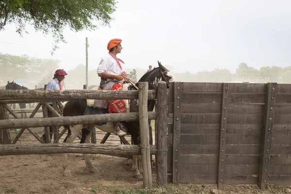 San Antonio De Areco, Buenos Aires, Argentinië - 29 Nov: Gauchos — Stockfoto