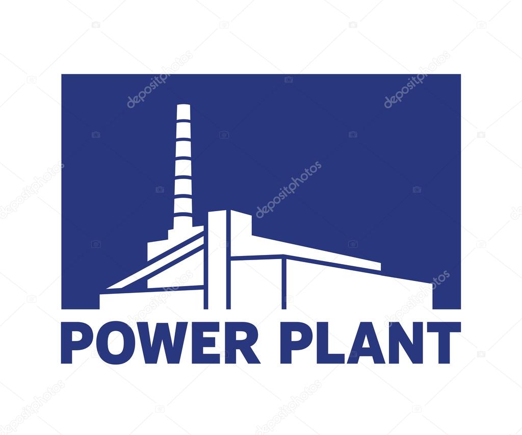 Power plant vector symbol