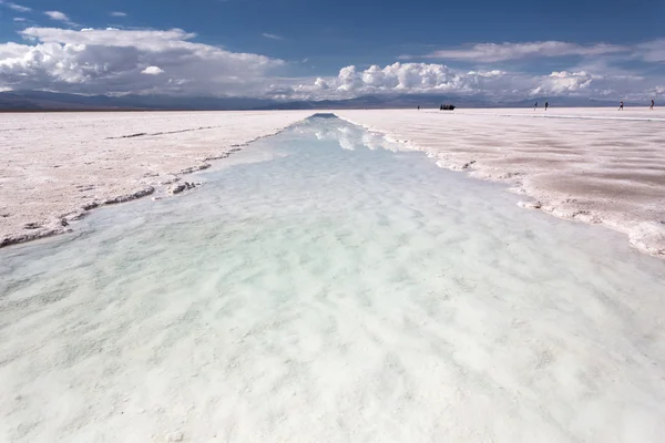 Salinas Grandes. Produksi garam — Stok Foto