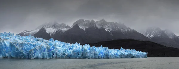 Γκρι παγετώνα, Torres del Paine εθνικό πάρκο, Παταγονία της Χιλής — Φωτογραφία Αρχείου