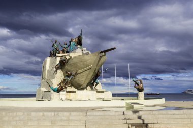 Punta Arenas, Magellan Boğazı, Patagonia, Şili'nin görünümü