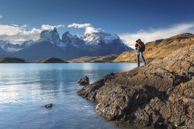 Milli Parkı Torres del Paine, Patagonia, Şili