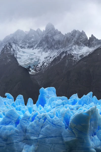 Szürke gleccser, Torres del Paine Nemzeti Park, Patagónia, Chile — Stock Fotó