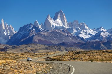 Mount fitz roy, los glaciares Milli Parkı, Patagonya
