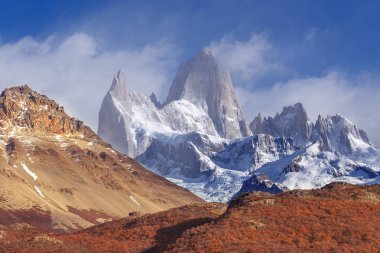 Mount fitz roy, los glaciares Milli Parkı, Patagonya