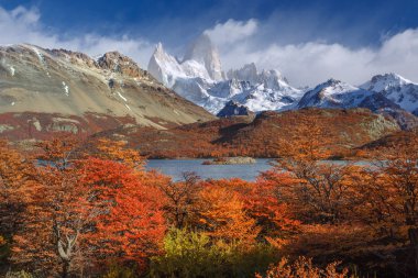 Mount fitz roy, los glaciares Milli Parkı, Patagonya