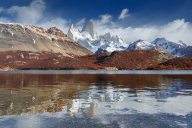 Mount fitz roy, los glaciares Milli Parkı, Patagonya