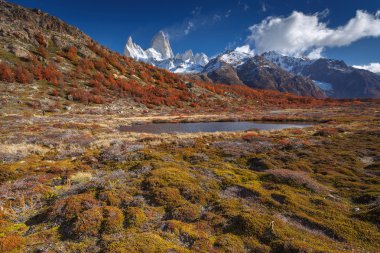 Mount fitz roy, los glaciares Milli Parkı, Patagonya