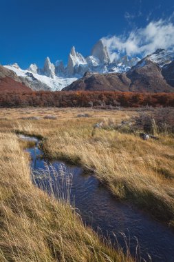 Mount fitz roy, los glaciares Milli Parkı, Patagonya