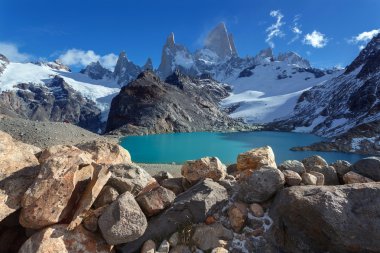 Mount fitz roy, los glaciares Milli Parkı, Patagonya