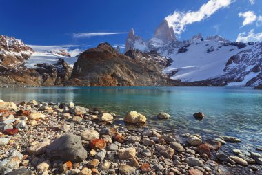 Mount fitz roy, los glaciares Milli Parkı, Patagonya