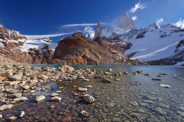 Mount fitz roy, los glaciares Milli Parkı, Patagonya