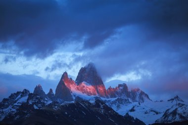 Mount fitz roy, los glaciares Milli Parkı, Patagonya