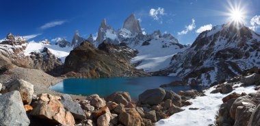 Mount fitz roy, los glaciares Milli Parkı, Patagonya