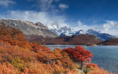 Mount fitz roy, los glaciares Milli Parkı, Patagonya